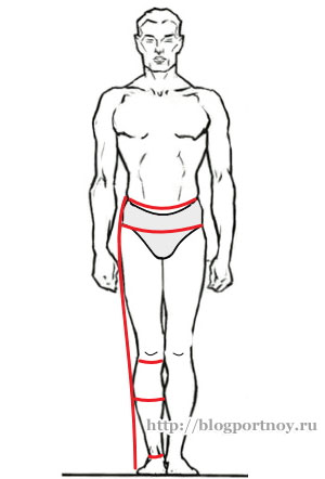 Мерки для мужских брюк