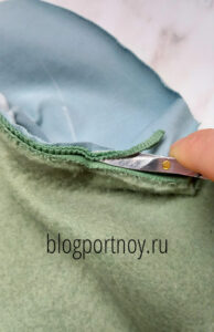 Обработка кармана в трикотажных брюках