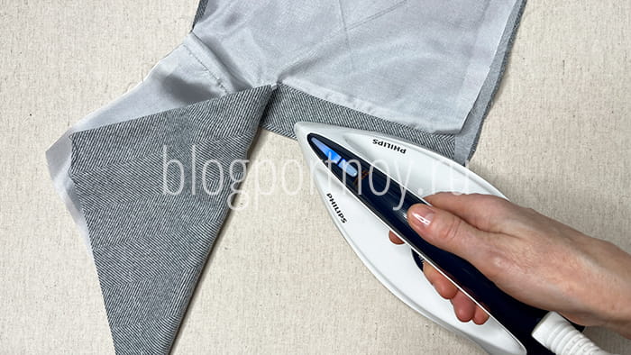 Обработка шлицы с подкладкой в пиджаке, пальто или юбке