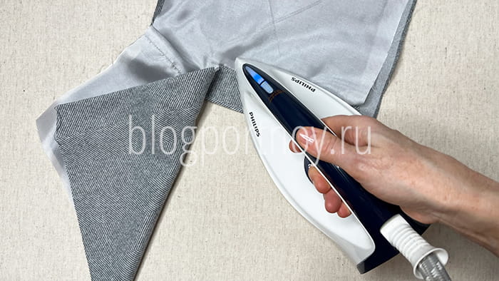 Обработка шлицы с подкладкой в пиджаке, пальто или юбке