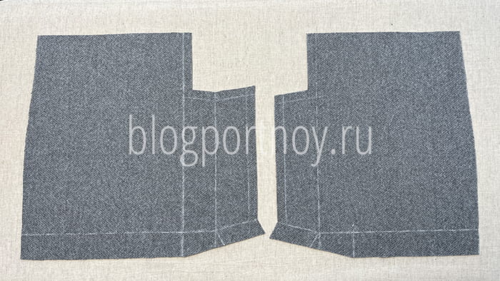 Обработка шлицы с подкладкой в пиджаке, пальто или юбке