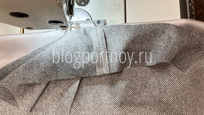 Обработка шлицы с подкладкой в пиджаке, пальто или юбке