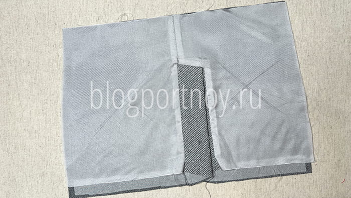 Обработка шлицы с подкладкой в пиджаке, пальто или юбке