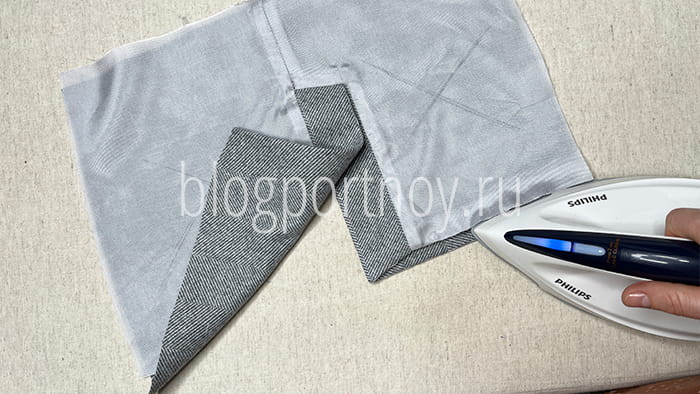 Обработка шлицы с подкладкой в пиджаке, пальто или юбке