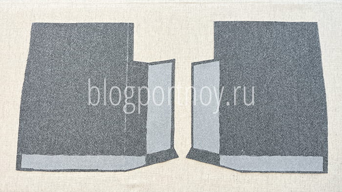 Обработка шлицы с подкладкой в пиджаке, пальто или юбке