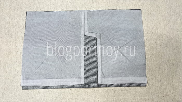 Обработка шлицы с подкладкой в пиджаке, пальто или юбке