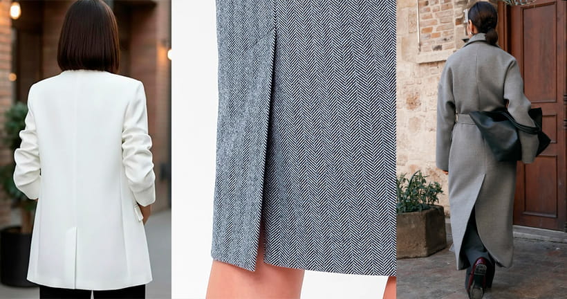 Обработка шлицы с подкладкой в пиджаке, пальто или юбке